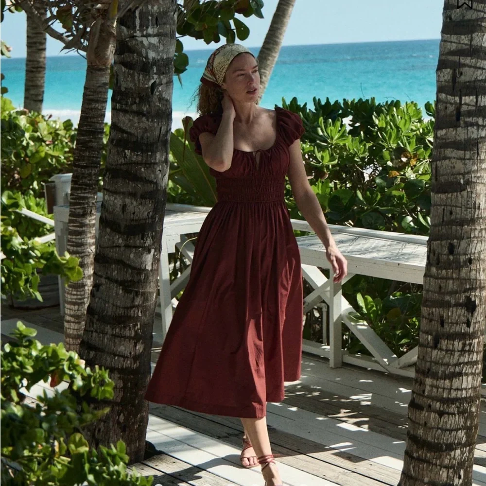 Doen Quinn Midi Dress in Amberwood - Picture 3 of 5